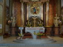 Oltář v bazilice Nanebevzetí Panny Marie na Hostýně. 