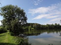 Rybník v Lidicích se nachází blízko Horákova statku.