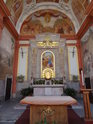 Vnitřek kaple navštívení Panny Marie na Svaté Hoře u Příbrami.